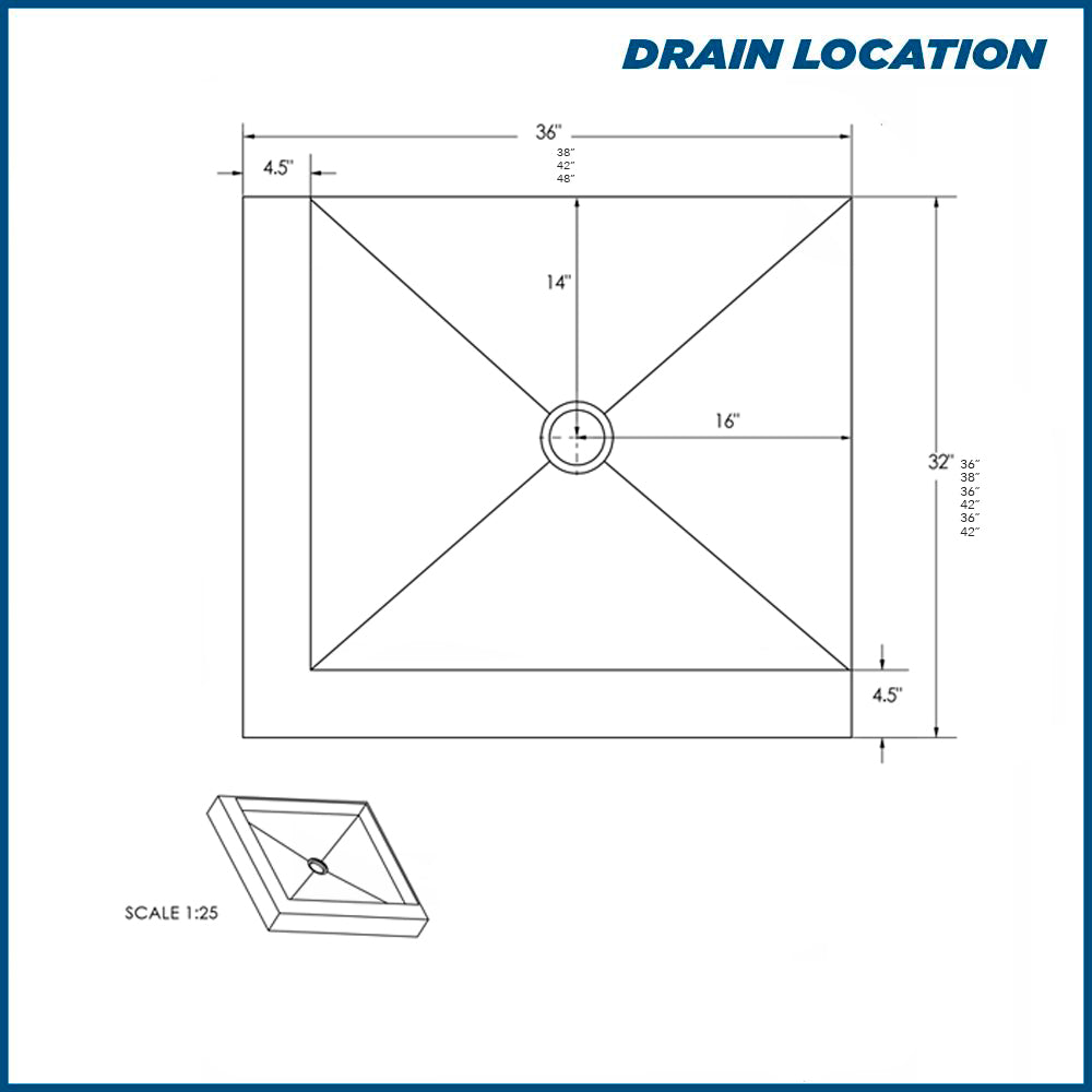 Corner Portland Cement Sistine Stone & Diamond Stone Accent Shower Remodel Kit