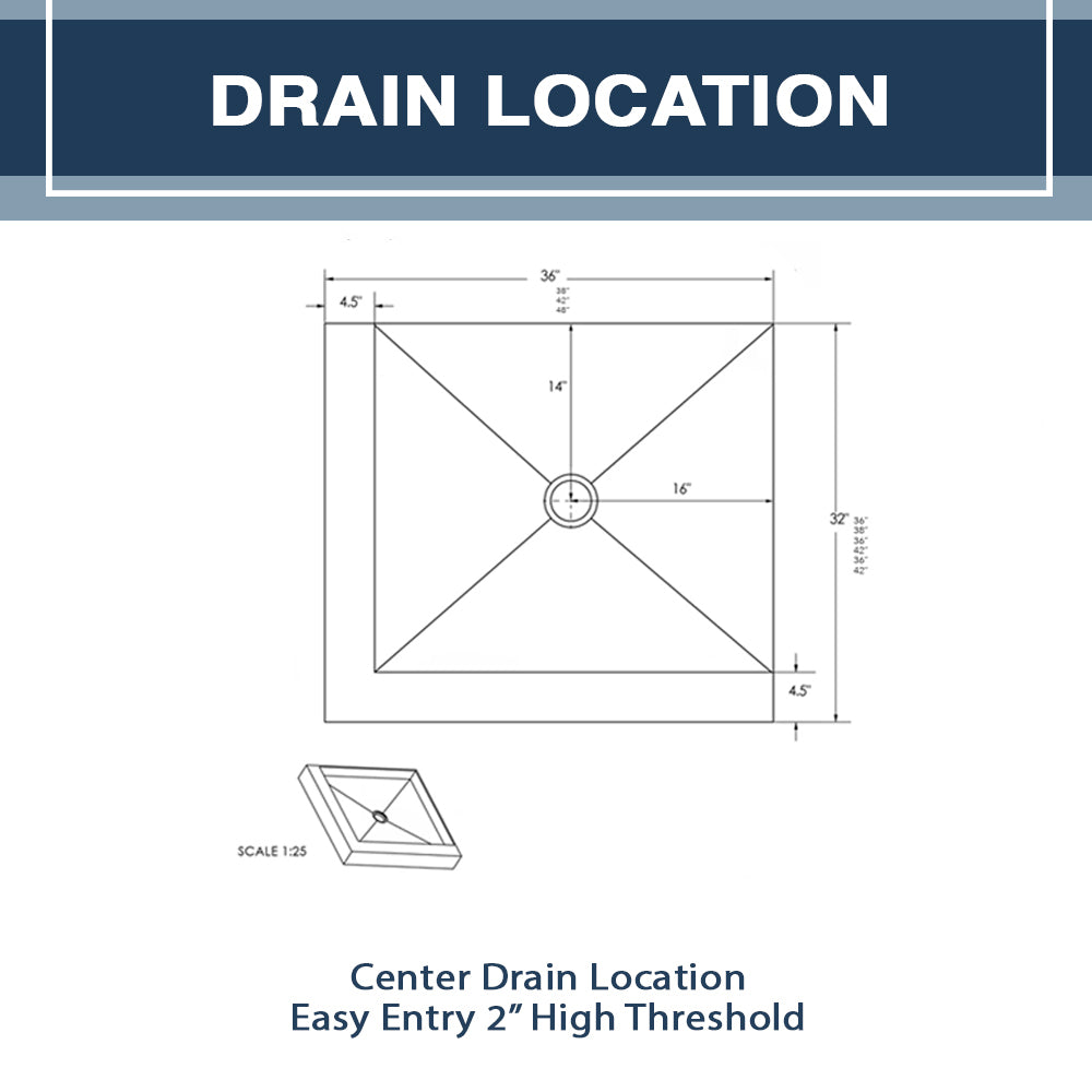 Rafe Marble Diamond Corner Shower Enclosure Kit