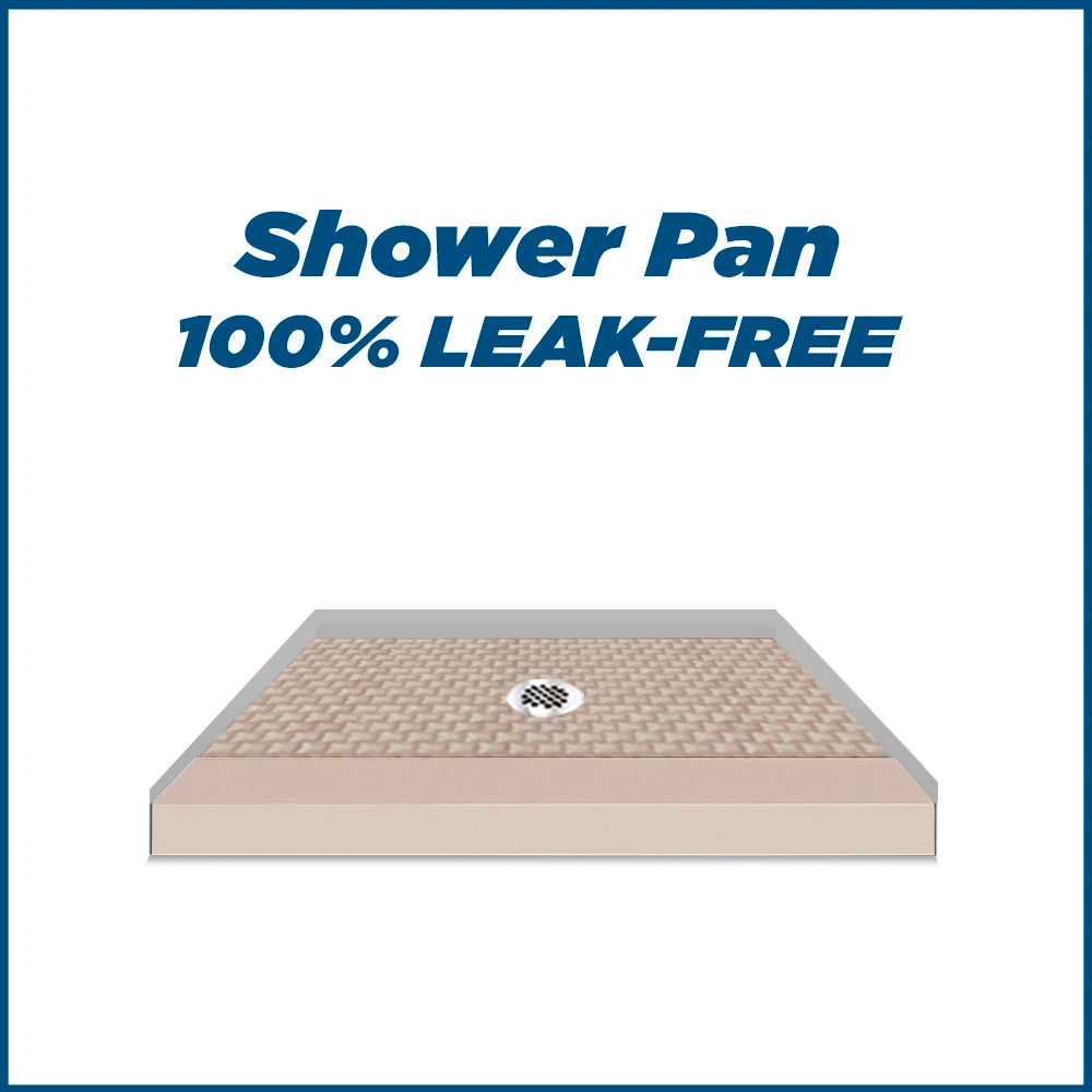 Alcove Brown Sugar Sistine Stone & Jewel Stone Accent Shower Remodel Kit