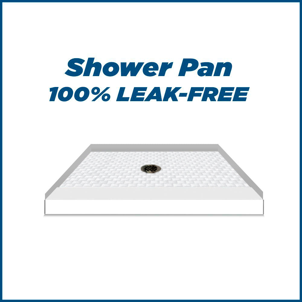 Alcove Natural Buff Sistine Stone & Jewel Stone Accent Shower Remodel Kit