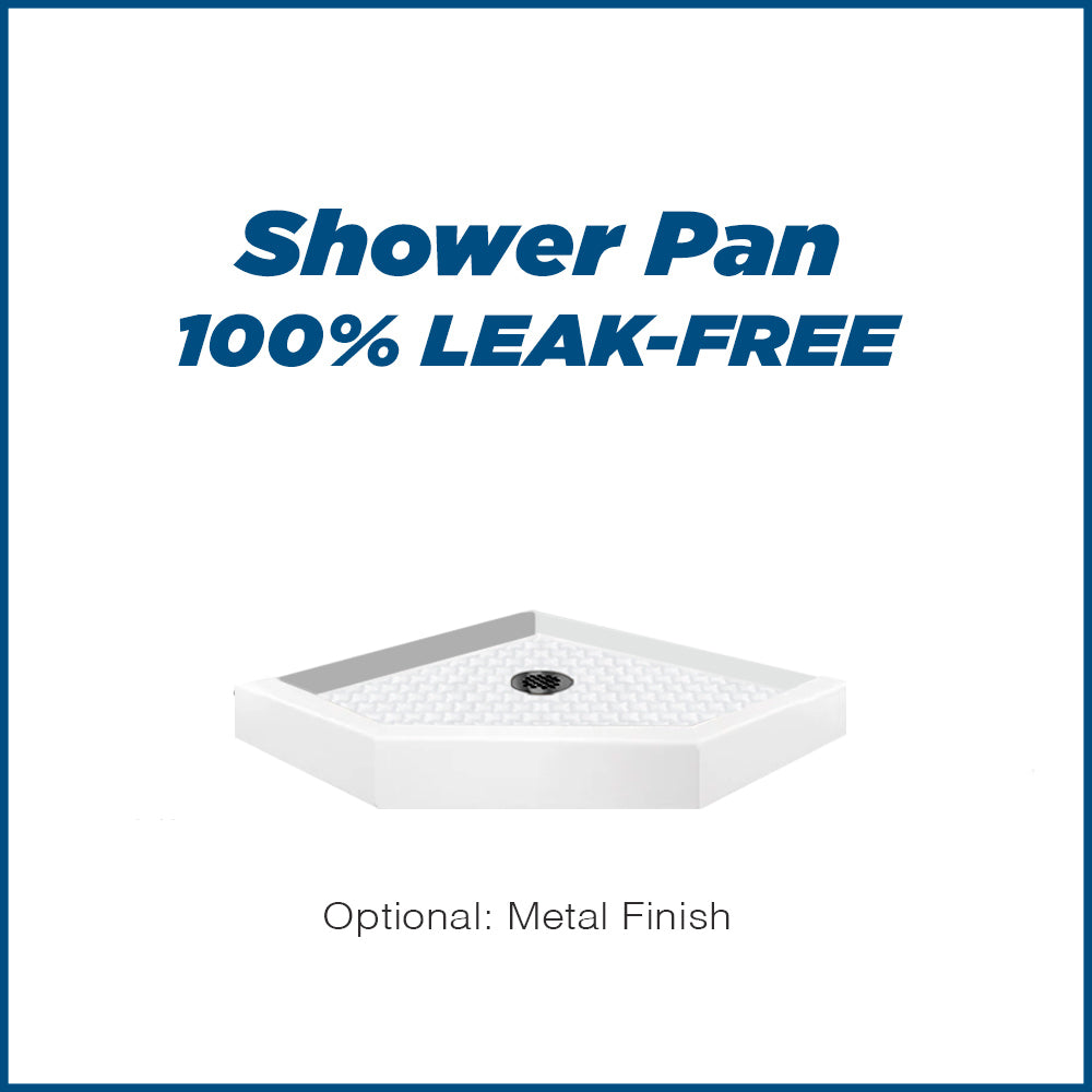 Neo-Angle Natural Buff Sistine Stone & Jewel Stone Accent Shower Remodel Kit