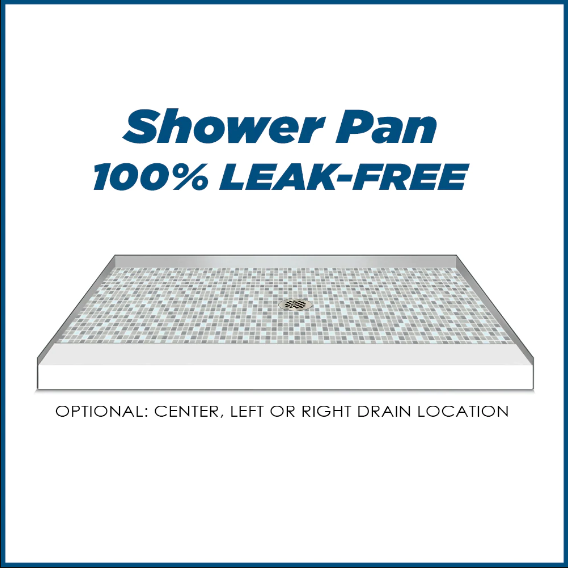 Freedom 60" Alcove Carrara Medici Marble & Newport Mosaic Accent Shower Remodel Kit