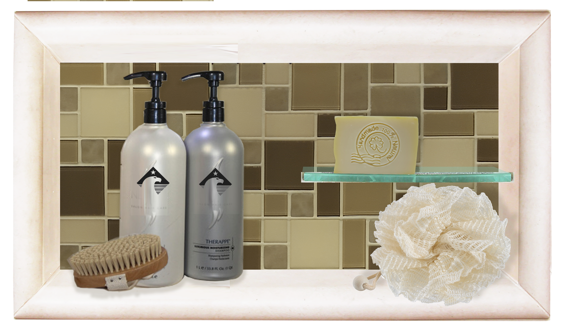 Add On Horizontal Shampoo Shelf  Add On - American Bath Factory