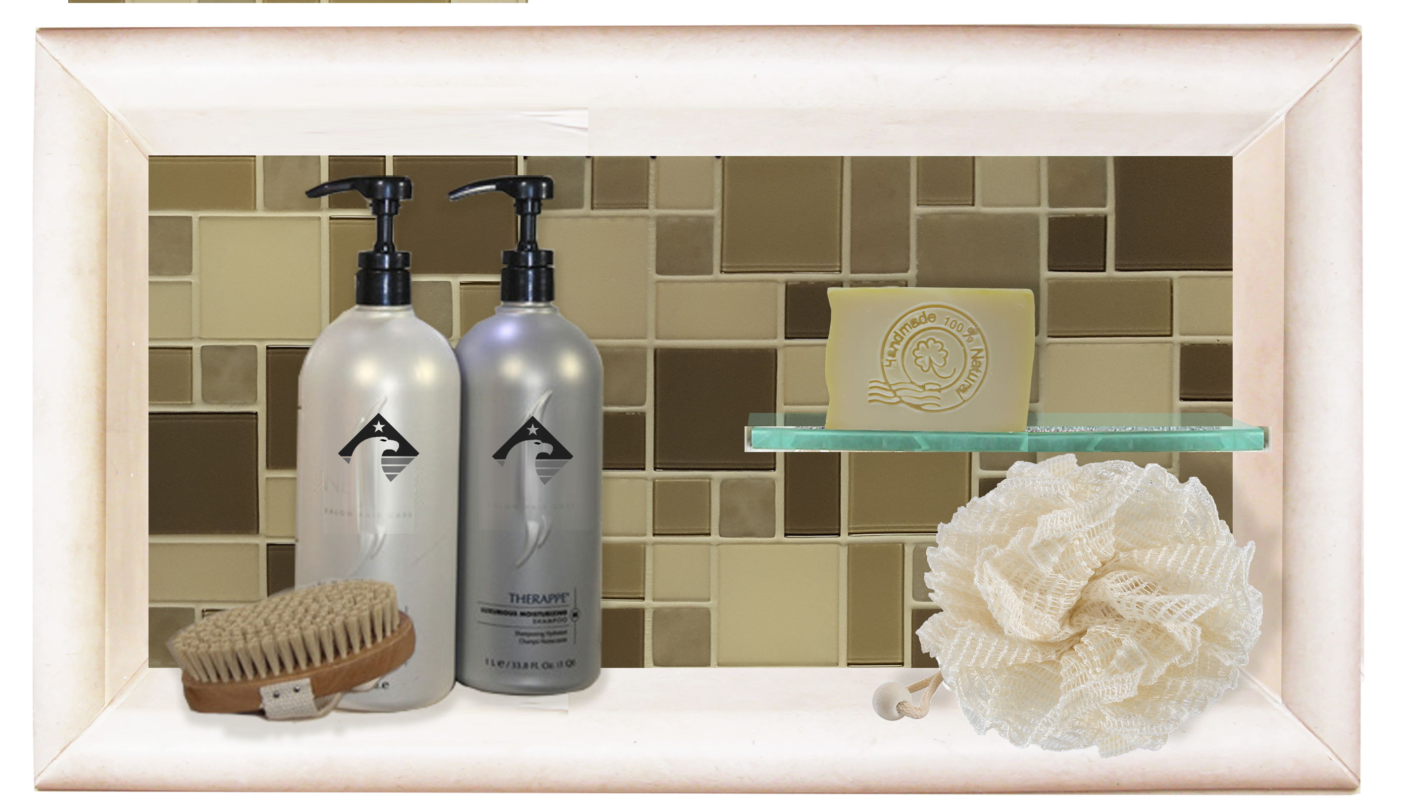 Add On Horizontal Shampoo Shelf  Add On - American Bath Factory