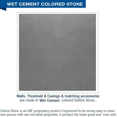 Subway Wet Cement 60" Alcove Shower Kit
