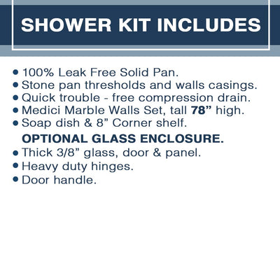 Rafe Marble Diamond Neo Shower Enclosure Kit