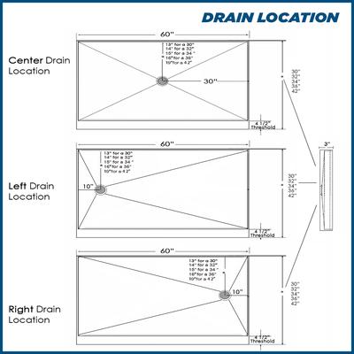 Freedom Standard Diamond Portland Cement 60" Alcove Shower Kit  testing shower - American Bath Factory