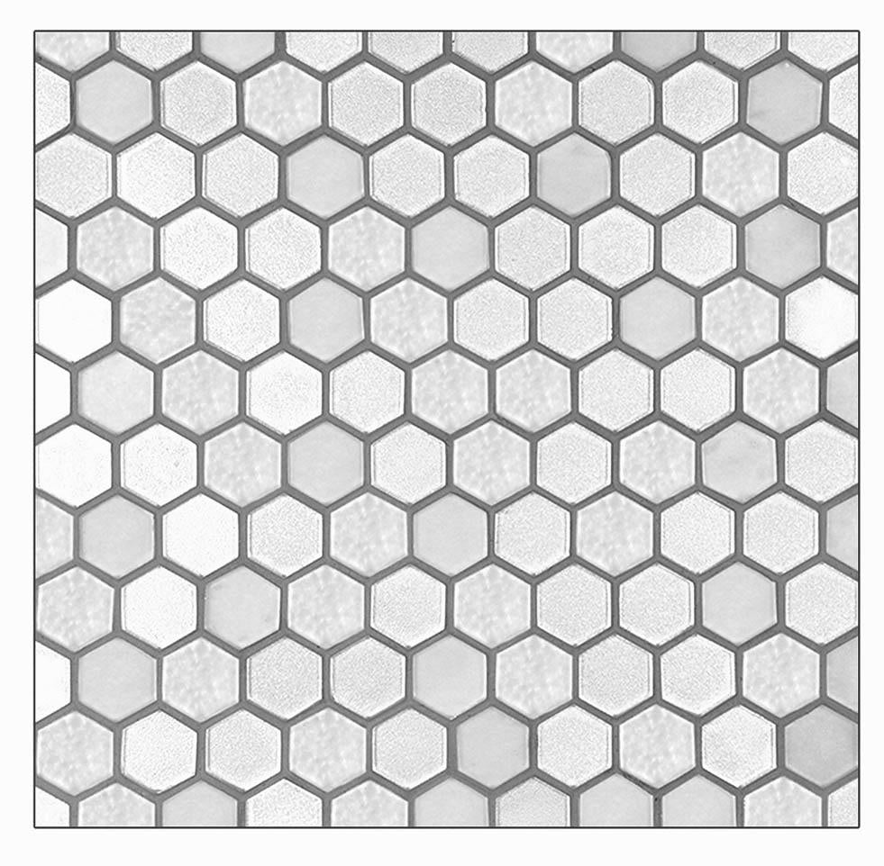 Hex Collection Mosaic Glass Tiles  Shower Detail - American Bath Factory