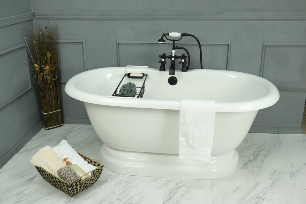 Perfect Pedestal Vintage Bathtub to complete your Bathroom Ideas. - BA-DPD60-900A-OB