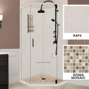 Rafe Marble Roma Mosaic Neo Shower Enclosure Kit