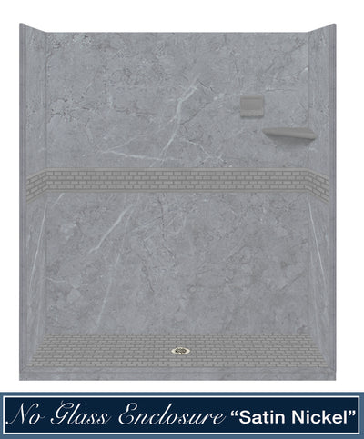 Sale Greo Marble with Mosiac Accent,  Alcove Shower Kit (save $1,350 was $2,849)