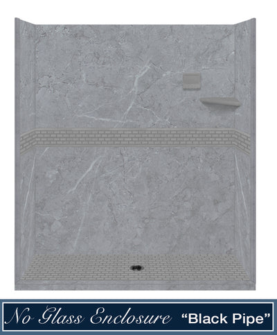 Sale Greo Marble with Mosiac Accent,  Alcove Shower Kit (save $1,350 was $2,849)