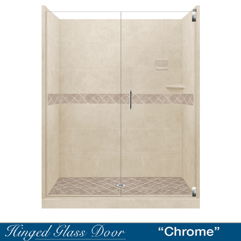 Diamond Desert Sand 60" Alcove Shower Kit  testing shower - American Bath Factory
