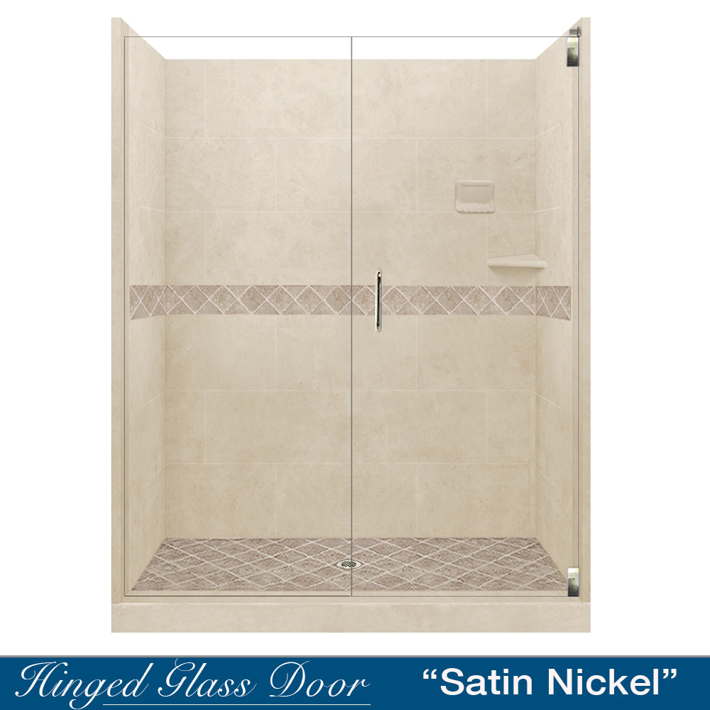 Diamond Desert Sand 60" Alcove Shower Kit  testing shower - American Bath Factory