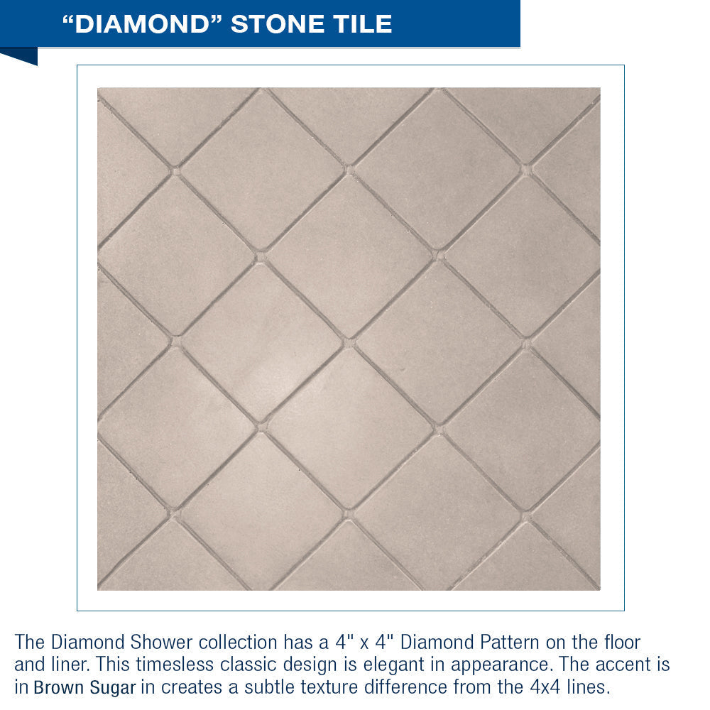 Diamond Desert Sand 60" Alcove Shower Kit  testing shower - American Bath Factory