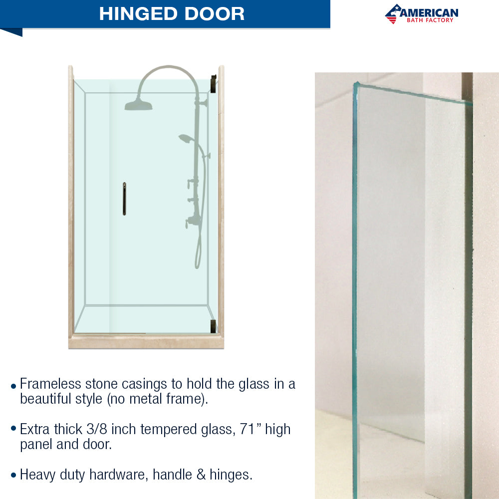 Pebble Portland Cement Small Alcove Shower Enclosure Kit