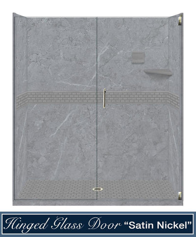 Sale Greo Marble with Mosiac Accent,  Alcove Shower Kit (save $1,350 was $2,849)