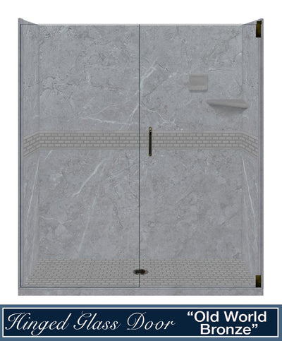 Sale Greo Marble with Mosiac Accent,  Alcove Shower Kit (save $1,350 was $2,849)