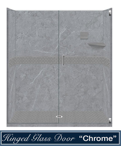 Sale Greo Marble with Mosiac Accent,  Alcove Shower Kit (save $1,350 was $2,849)