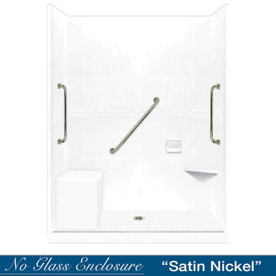 ABFSPECIAL-Subway Natural Buff 60" Alcove Stone Shower Kit