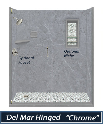 Sale Greo Marble with Mosiac Accent,  Alcove Shower Kit (save $1,350 was $2,849)