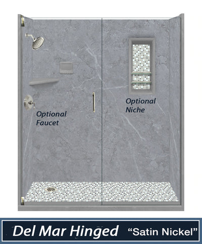 Sale Greo Marble with Mosiac Accent,  Alcove Shower Kit (save $1,350 was $2,849)