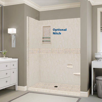 4th of July Sale Rafe Marble Mosaic Alcove Shower Kit (shipping Not Included)