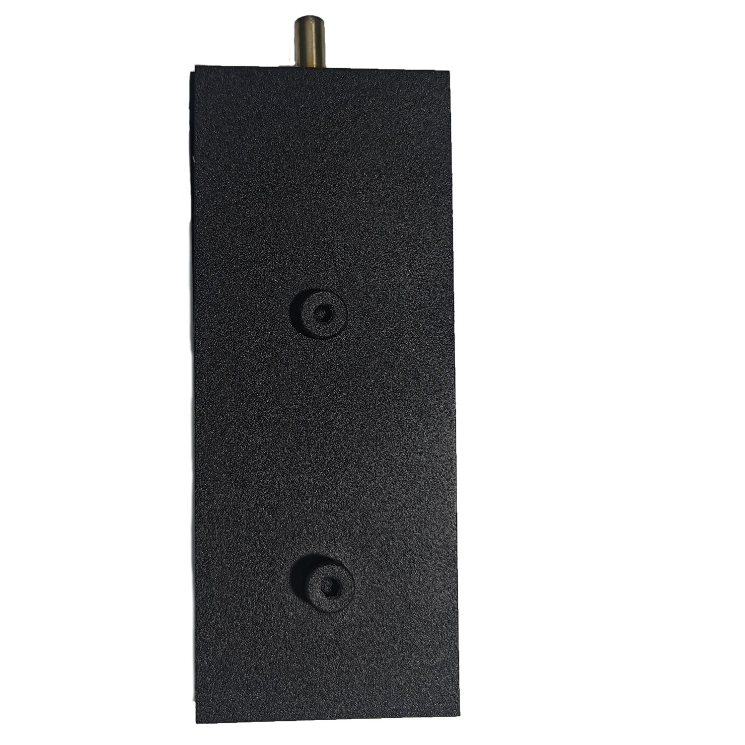 Black rectangular Hinge on a white background