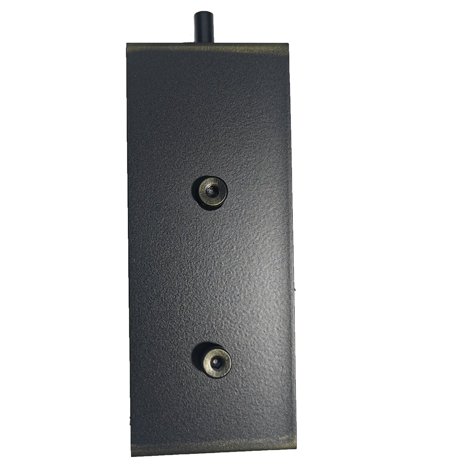 Black rectangular Hinge on a white background