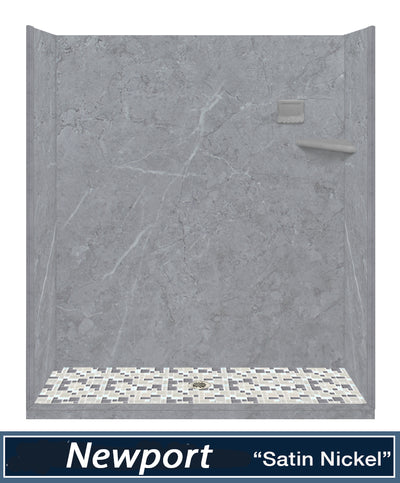 Sale Greo Marble with Mosiac Accent,  Alcove Shower Kit (save $1,350 was $2,849)