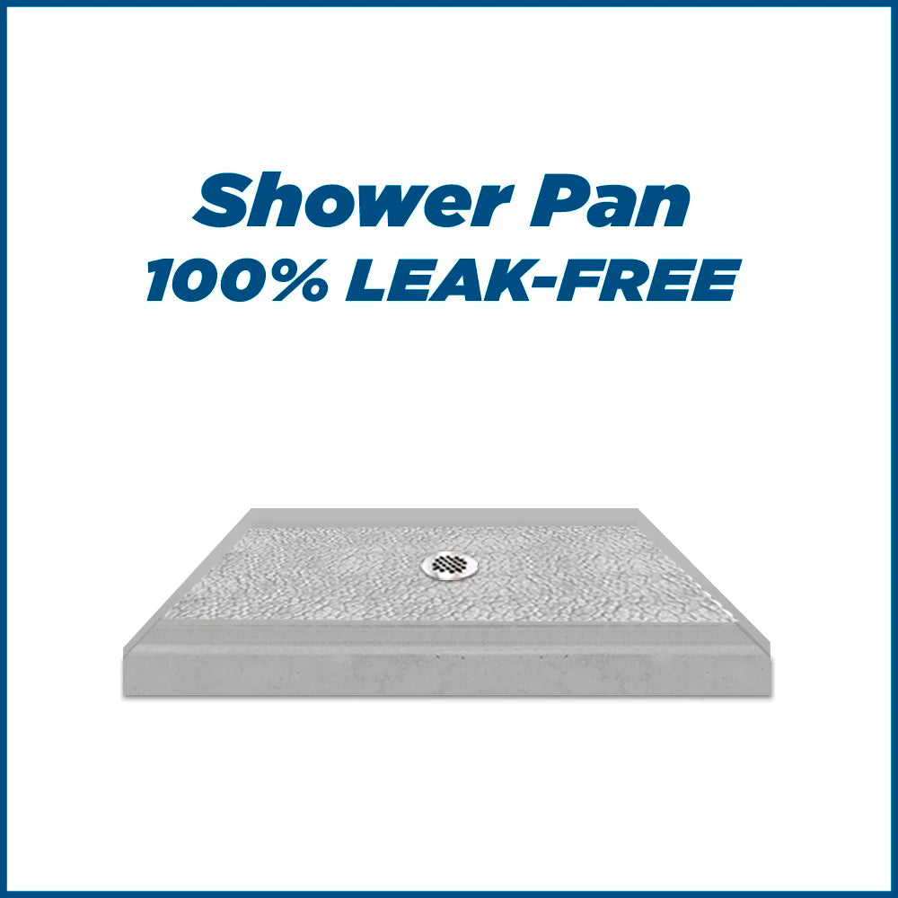 Pebble Portland Cement Small Alcove Shower Enclosure Kit