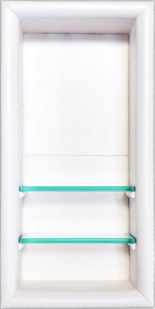 SPECIAL Vertical Shampoo Niche Mosaic or Stone Accent Natural Del Mar