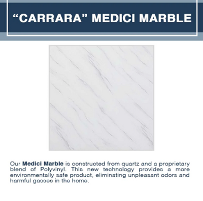 Carrara Marble Subway Corner Shower Kit