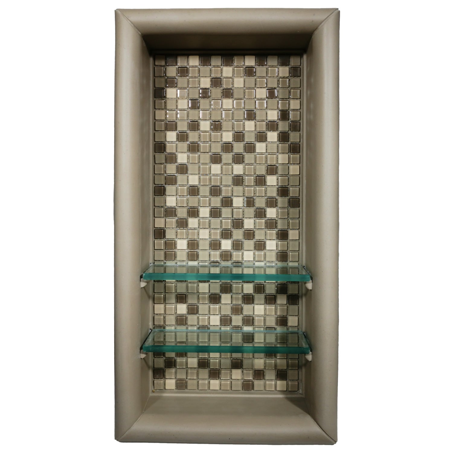 Mosaic, Stone or Wood Accent  Vertical Shampoo Niche