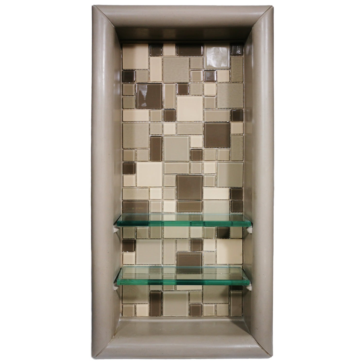 Mosaic, Stone or Wood Accent  Vertical Shampoo Niche