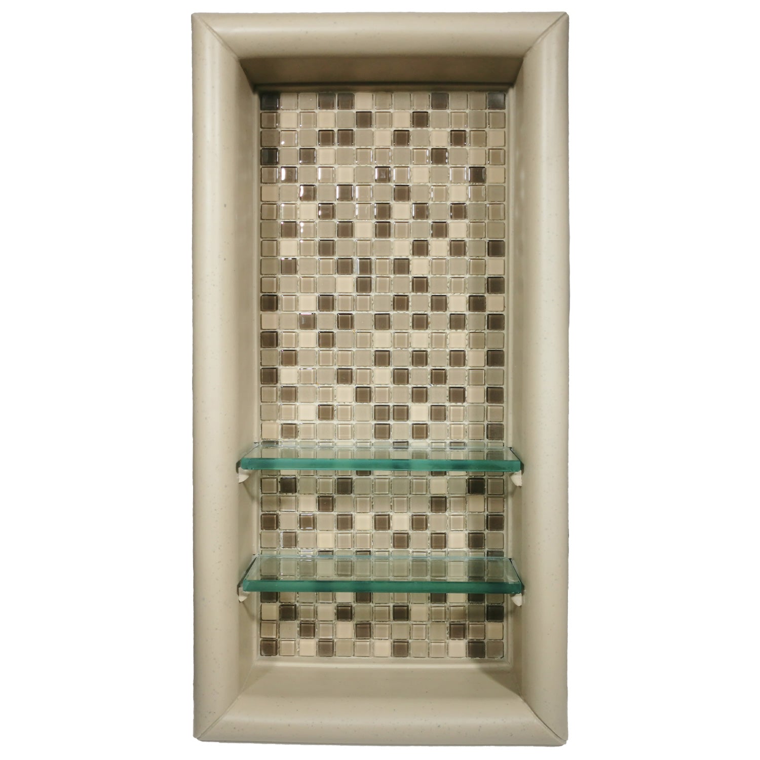 Mosaic, Stone or Wood Accent  Vertical Shampoo Niche