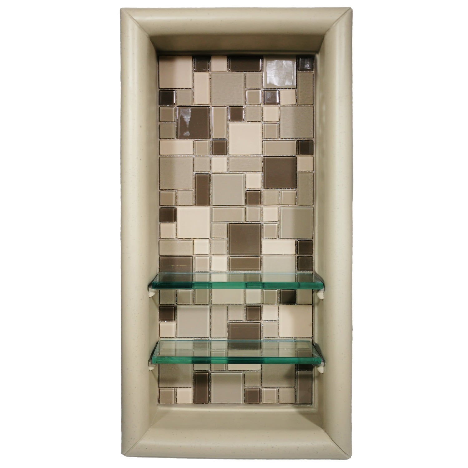 Mosaic, Stone or Wood Accent  Vertical Shampoo Niche