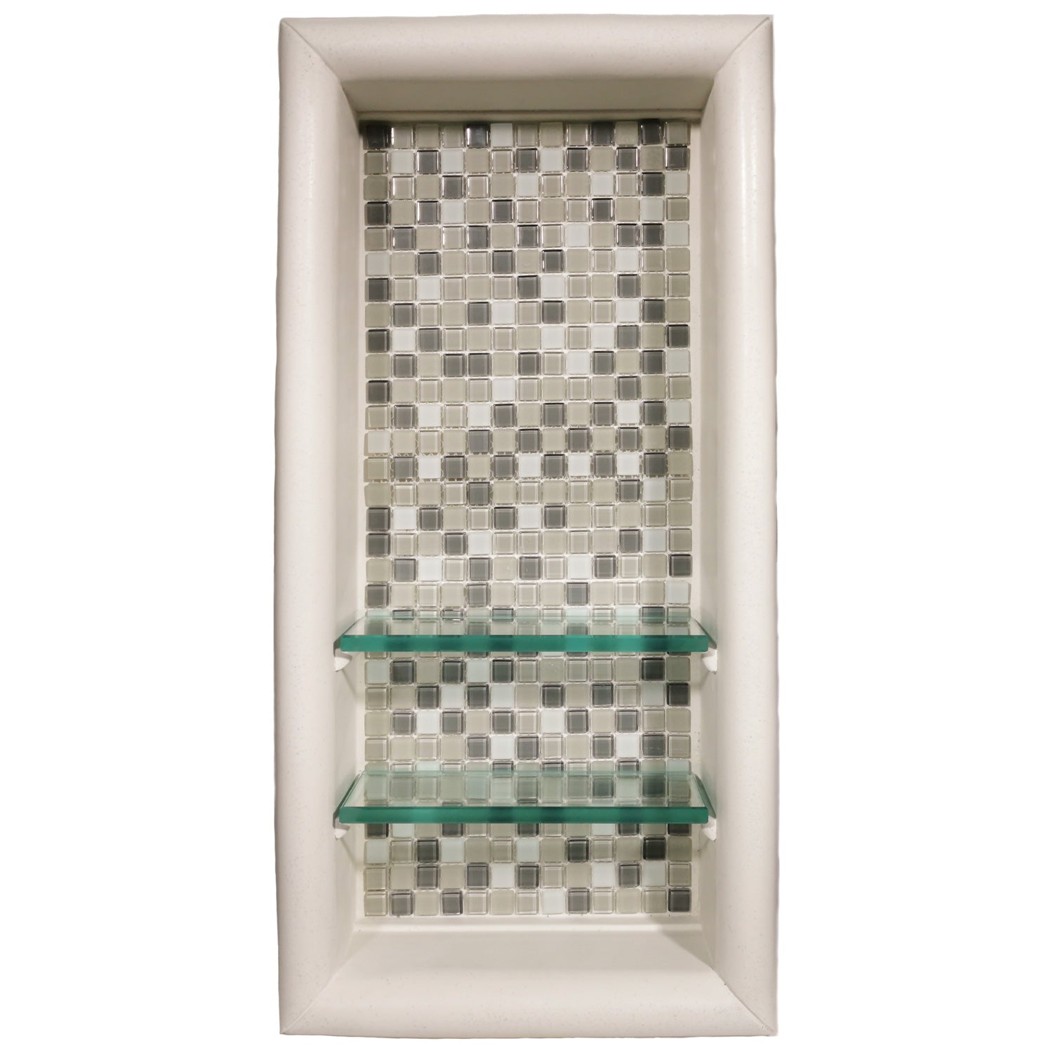 Mosaic, Stone or Wood Accent  Vertical Shampoo Niche