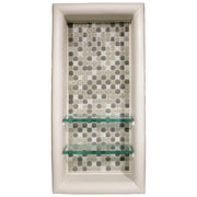 Mosaic, Stone or Wood Accent  Vertical Shampoo Niche