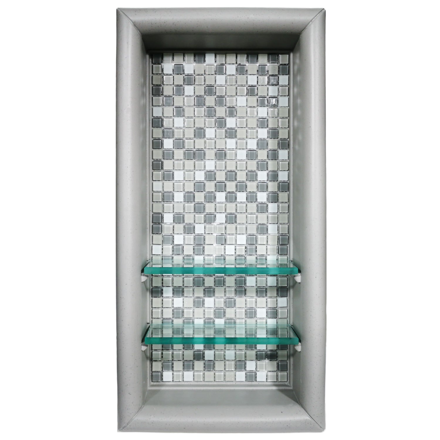 Mosaic, Stone or Wood Accent  Vertical Shampoo Niche