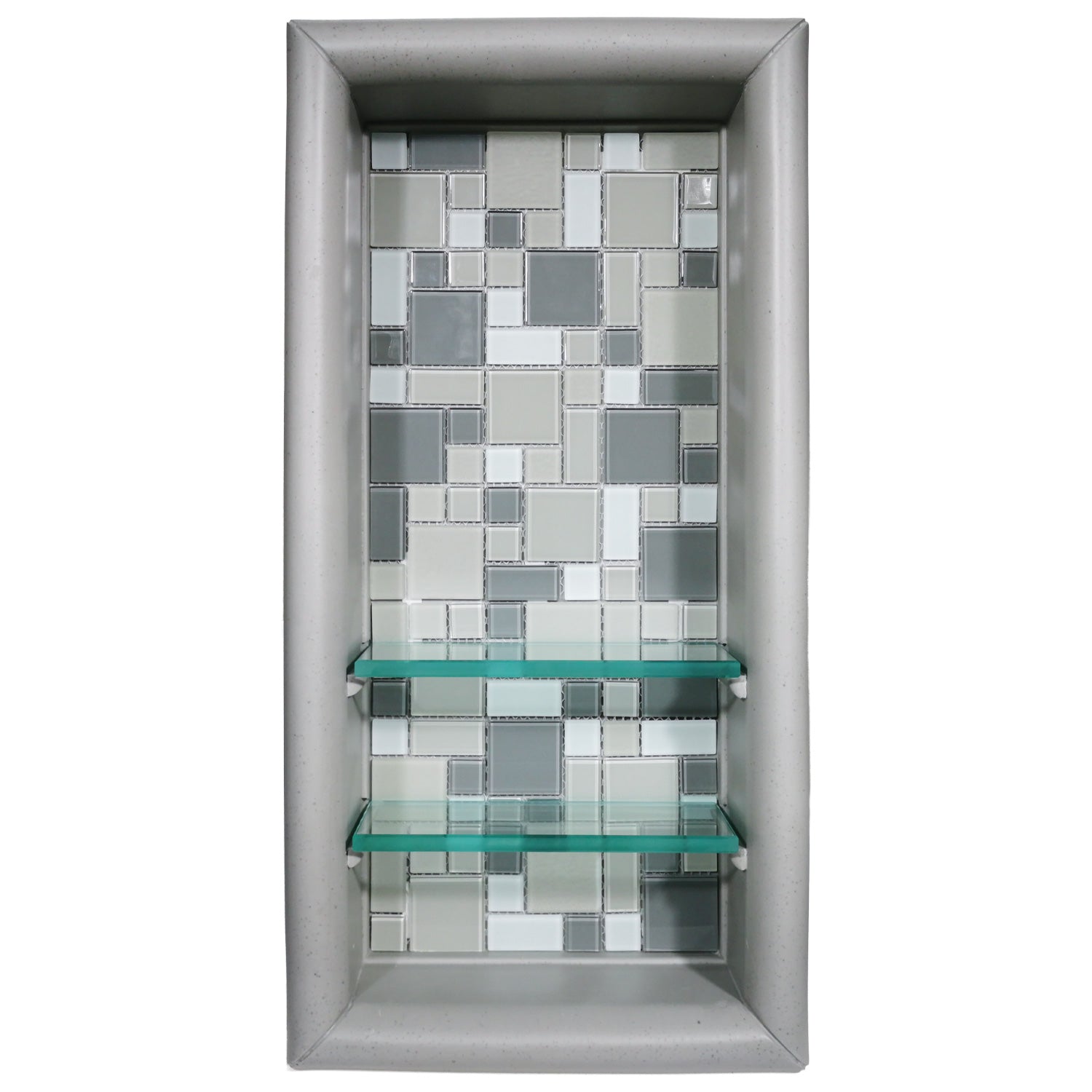 Mosaic, Stone or Wood Accent  Vertical Shampoo Niche