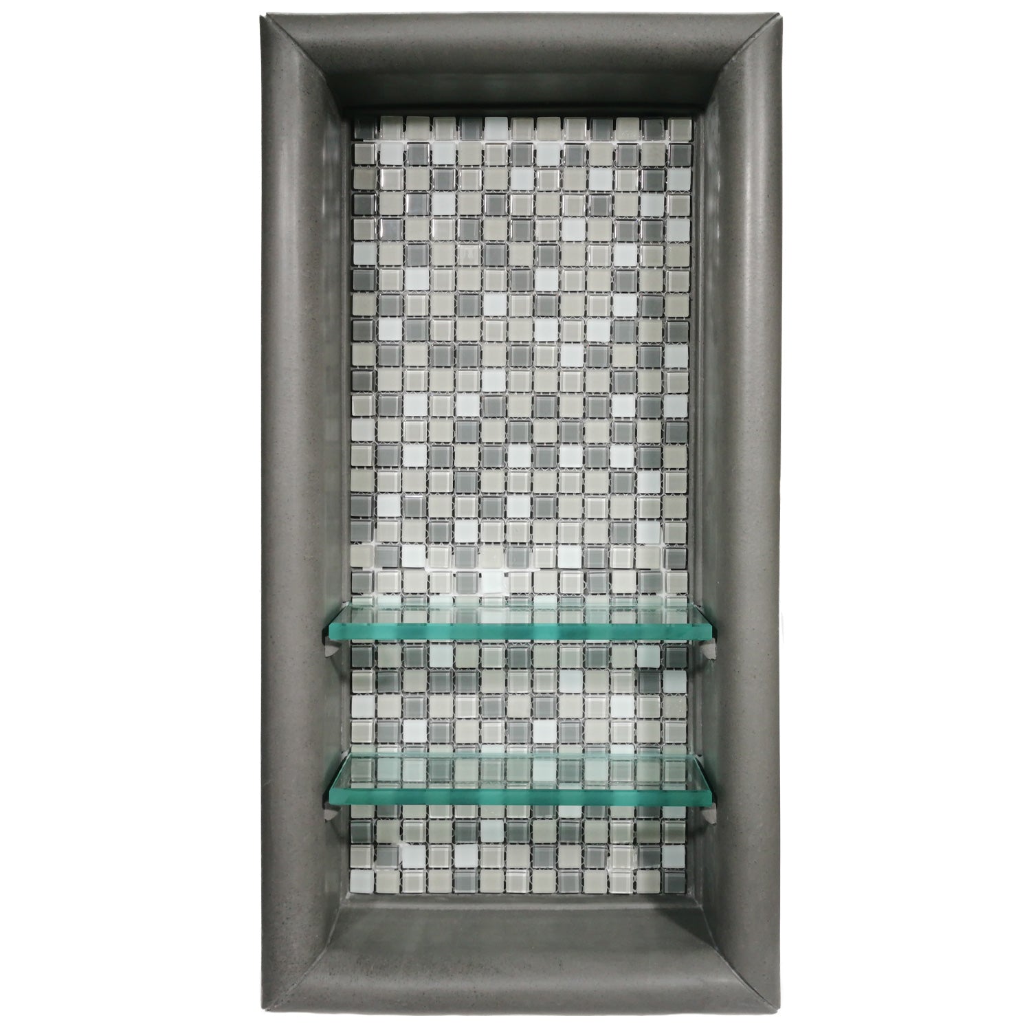 Mosaic, Stone or Wood Accent  Vertical Shampoo Niche