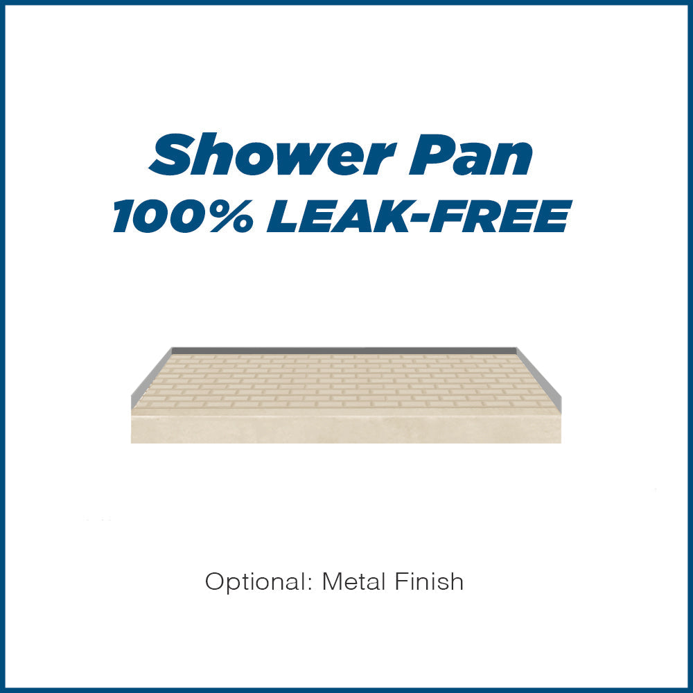 Freedom Subway Desert Sand 60" Alcove Shower Enclosure Kit