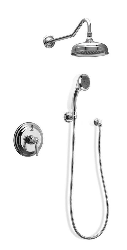 F92H-SP In Wall Pressure Balanced Shower System with Pan Showerhead & Hand Shower  Faucet - American Bath Factory