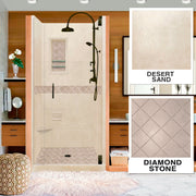 Alcove Desert Sand Sistine Stone & Diamond Stone Accent ("DIY Shower Remodel Kit")