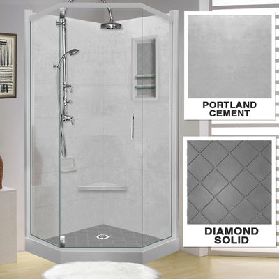 Diamond Solid Portland Cement Neo Shower Enclosure Kit