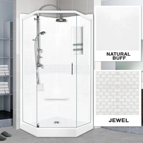 Jewel Natural Buff Neo Shower Enclosure Kit