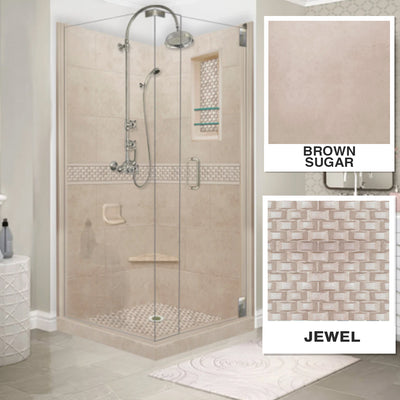 Jewel Brown Sugar Corner Shower Kit