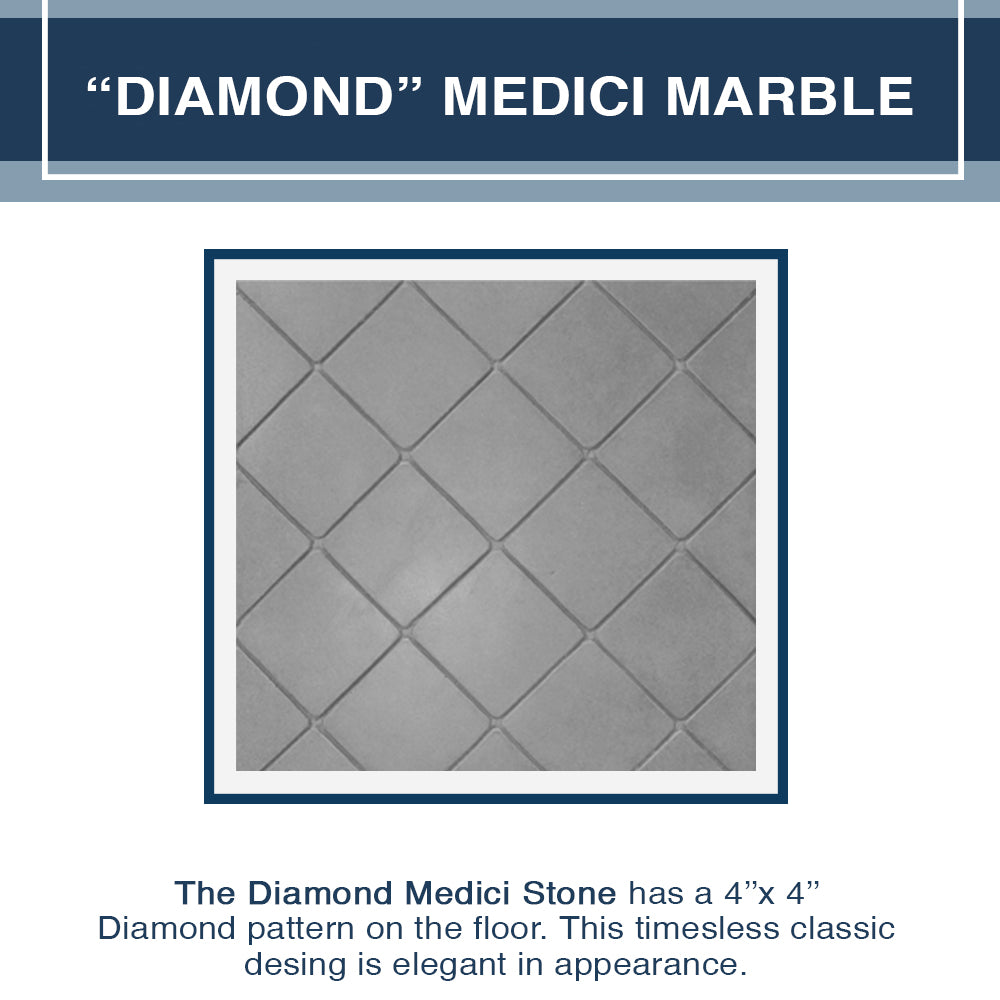 Freedom Grio Marble Diamond Alcove Shower Kit