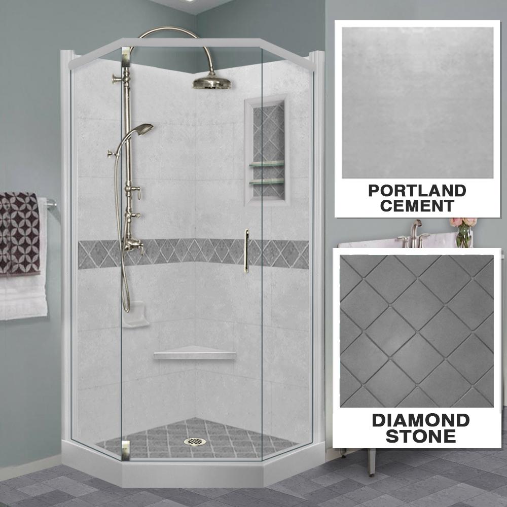 Neo-Angle Portland Cement Sistine Stone & Diamond Stone Accent ("DIY Shower Remodel Kit")